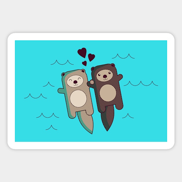 Significant Otter Magnet by tinybeecards